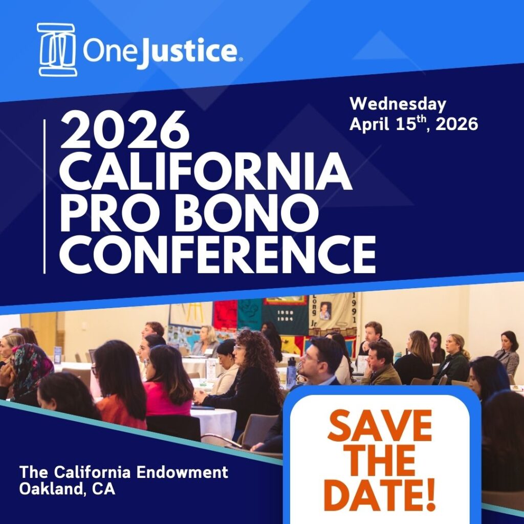 California Pro Bono Conference announcement