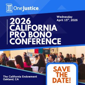 California Pro Bono Conference announcement