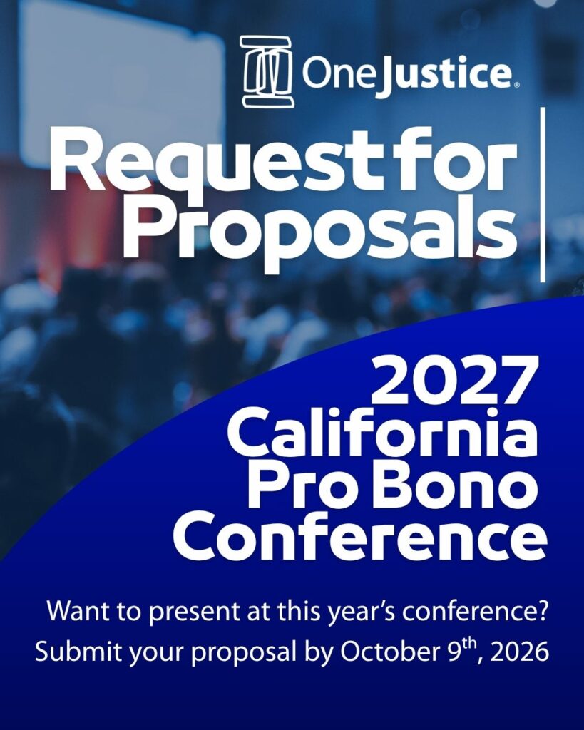 PBC RFP 2027 - The OneJustice California Pro Bono Conference